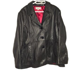 Pelle Studio Wilsons Leather Black Leather Blazer Jacket Women's 3X